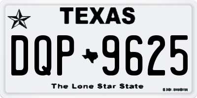 TX license plate DQP9625