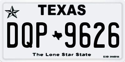 TX license plate DQP9626
