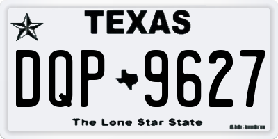TX license plate DQP9627
