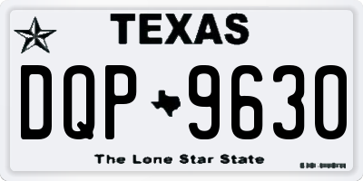 TX license plate DQP9630