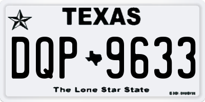 TX license plate DQP9633