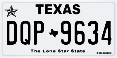 TX license plate DQP9634