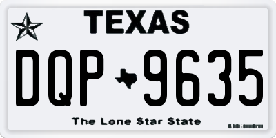 TX license plate DQP9635