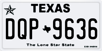 TX license plate DQP9636