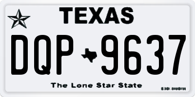 TX license plate DQP9637