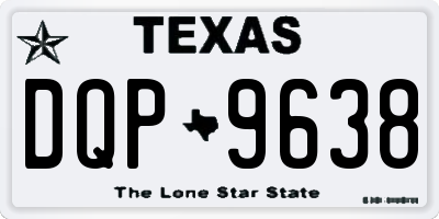 TX license plate DQP9638