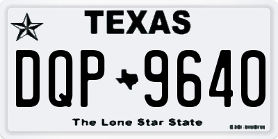 TX license plate DQP9640