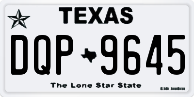 TX license plate DQP9645