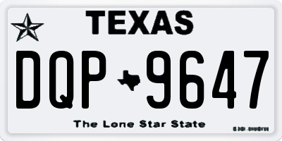 TX license plate DQP9647