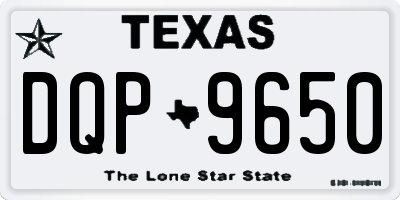 TX license plate DQP9650