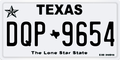 TX license plate DQP9654