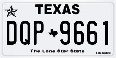 TX license plate DQP9661