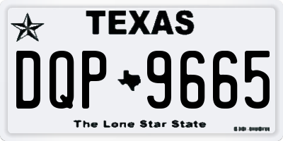 TX license plate DQP9665