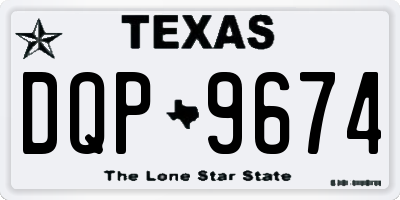 TX license plate DQP9674