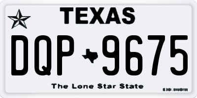 TX license plate DQP9675