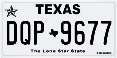 TX license plate DQP9677