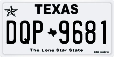 TX license plate DQP9681
