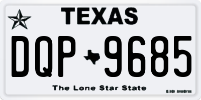 TX license plate DQP9685