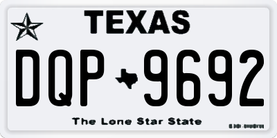 TX license plate DQP9692