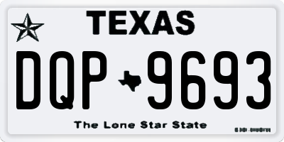 TX license plate DQP9693