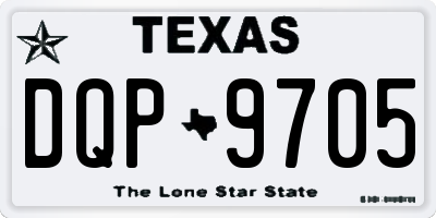TX license plate DQP9705