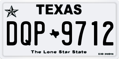 TX license plate DQP9712