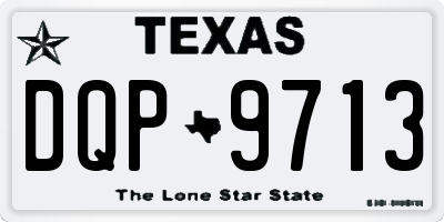 TX license plate DQP9713