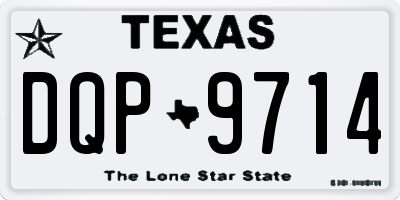 TX license plate DQP9714