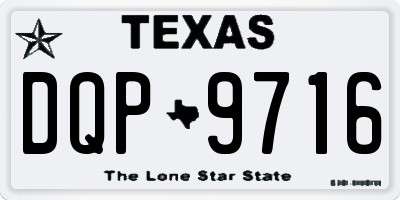 TX license plate DQP9716