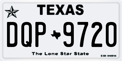 TX license plate DQP9720