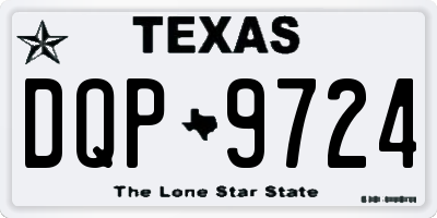 TX license plate DQP9724