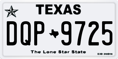 TX license plate DQP9725