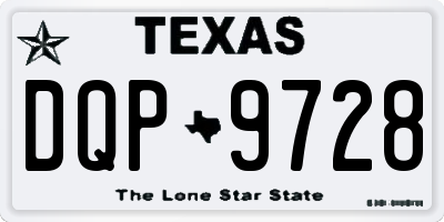 TX license plate DQP9728