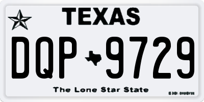 TX license plate DQP9729