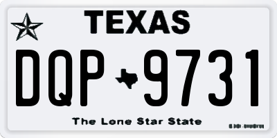 TX license plate DQP9731