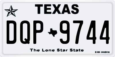 TX license plate DQP9744