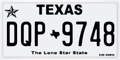 TX license plate DQP9748