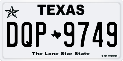 TX license plate DQP9749