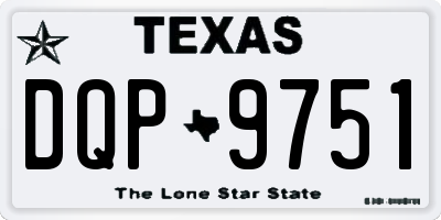 TX license plate DQP9751