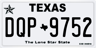 TX license plate DQP9752