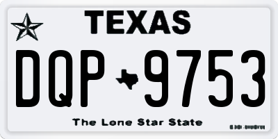 TX license plate DQP9753