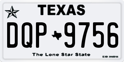 TX license plate DQP9756