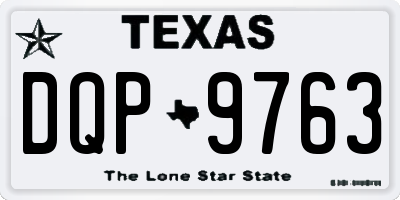 TX license plate DQP9763