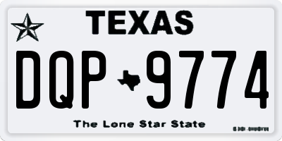 TX license plate DQP9774