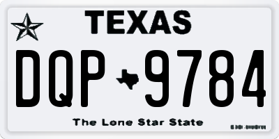 TX license plate DQP9784