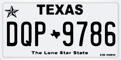TX license plate DQP9786