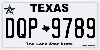 TX license plate DQP9789
