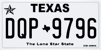 TX license plate DQP9796