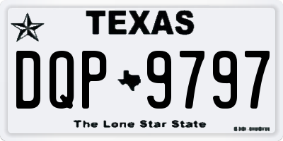 TX license plate DQP9797