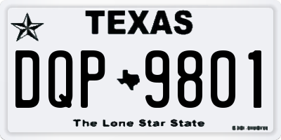 TX license plate DQP9801